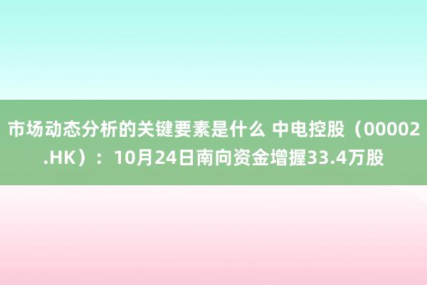 市场动态分析的关键要素是什么 中电控股（00002.HK）：10月24日南向资金增握33.4万股