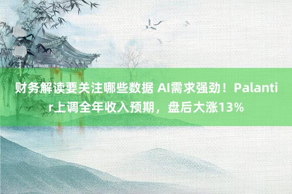 财务解读要关注哪些数据 AI需求强劲！Palantir上调全年收入预期，盘后大涨13%