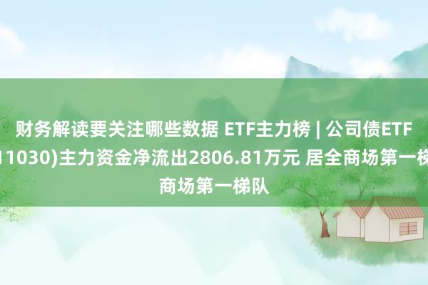 财务解读要关注哪些数据 ETF主力榜 | 公司债ETF(511030)主力资金净流出2806.81万元 居全商场第一梯队