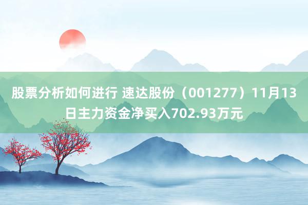 股票分析如何进行 速达股份（001277）11月13日主力资金净买入702.93万元