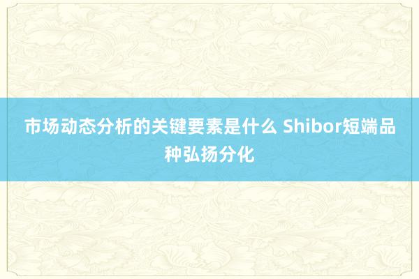 市场动态分析的关键要素是什么 Shibor短端品种弘扬分化