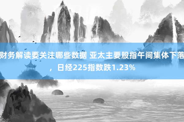 财务解读要关注哪些数据 亚太主要股指午间集体下落，日经225指数跌1.23%