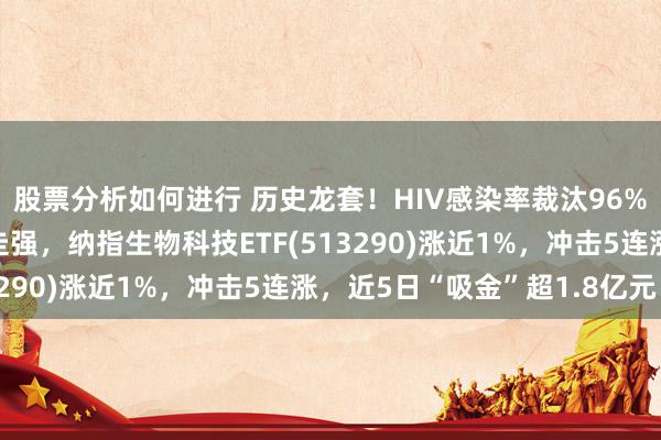 股票分析如何进行 历史龙套！HIV感染率裁汰96%，好意思股医药逆市走强，纳指生物科技ETF(513290)涨近1%，冲击5连涨，近5日“吸金”超1.8亿元！