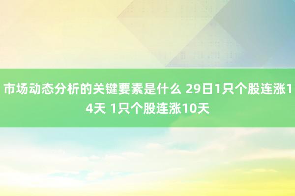 市场动态分析的关键要素是什么 29日1只个股连涨14天 1只个股连涨10天