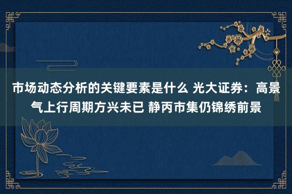 市场动态分析的关键要素是什么 光大证券：高景气上行周期方兴未已 静丙市集仍锦绣前景