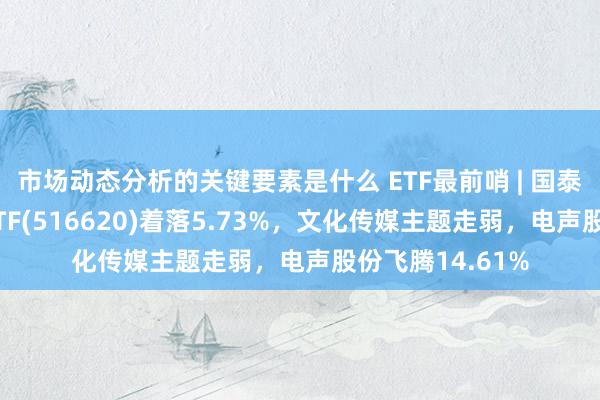 市场动态分析的关键要素是什么 ETF最前哨 | 国泰中证影视主题ETF(516620)着落5.73%，文化传媒主题走弱，电声股份飞腾14.61%