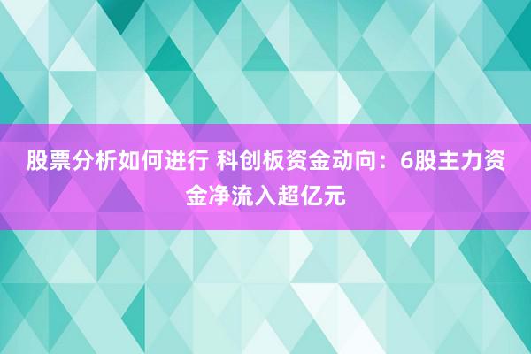 股票分析如何进行 科创板资金动向：6股主力资金净流入超亿元