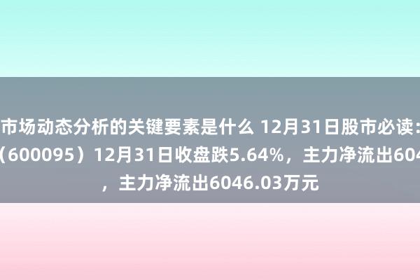 市场动态分析的关键要素是什么 12月31日股市必读：湘财股份（600095）12月31日收盘跌5.64%，主力净流出6046.03万元