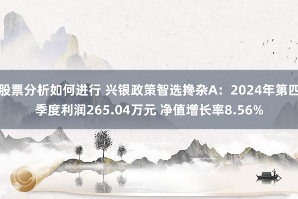 股票分析如何进行 兴银政策智选搀杂A：2024年第四季度利润265.04万元 净值增长率8.56%