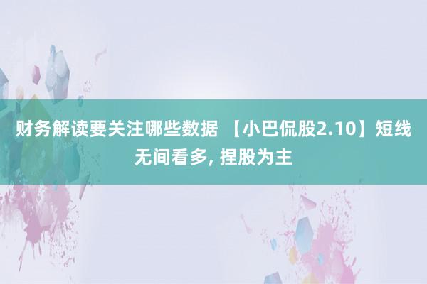 财务解读要关注哪些数据 【小巴侃股2.10】短线无间看多, 捏股为主