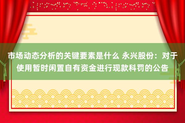 市场动态分析的关键要素是什么 永兴股份：对于使用暂时闲置自有资金进行现款科罚的公告