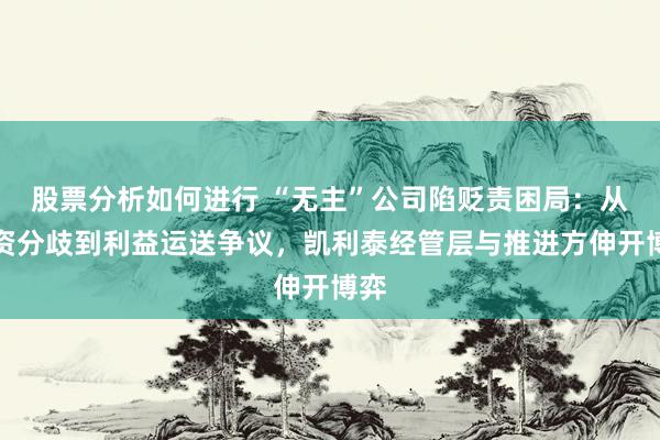 股票分析如何进行 “无主”公司陷贬责困局：从投资分歧到利益运送争议，凯利泰经管层与推进方伸开博弈