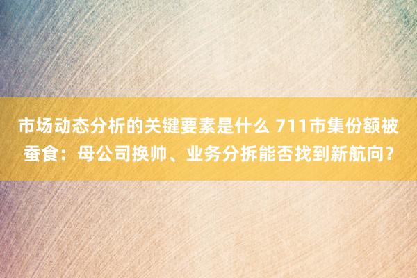 市场动态分析的关键要素是什么 711市集份额被蚕食：母公司换帅、业务分拆能否找到新航向？