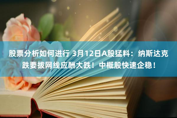 股票分析如何进行 3月12日A股猛料：纳斯达克跌要拔网线应酬大跌！中概股快速企稳！